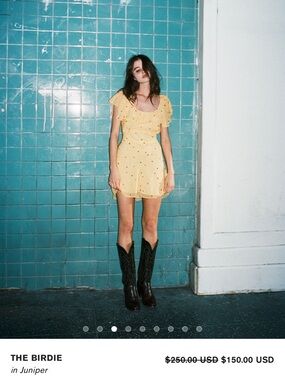 NWT Juniper Yellow Floral Mini Dress